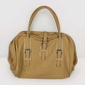 Vintage ESTEE LAUDER Sand Tote Holdall Bag Large Handles Faux Leather  Pebbles
